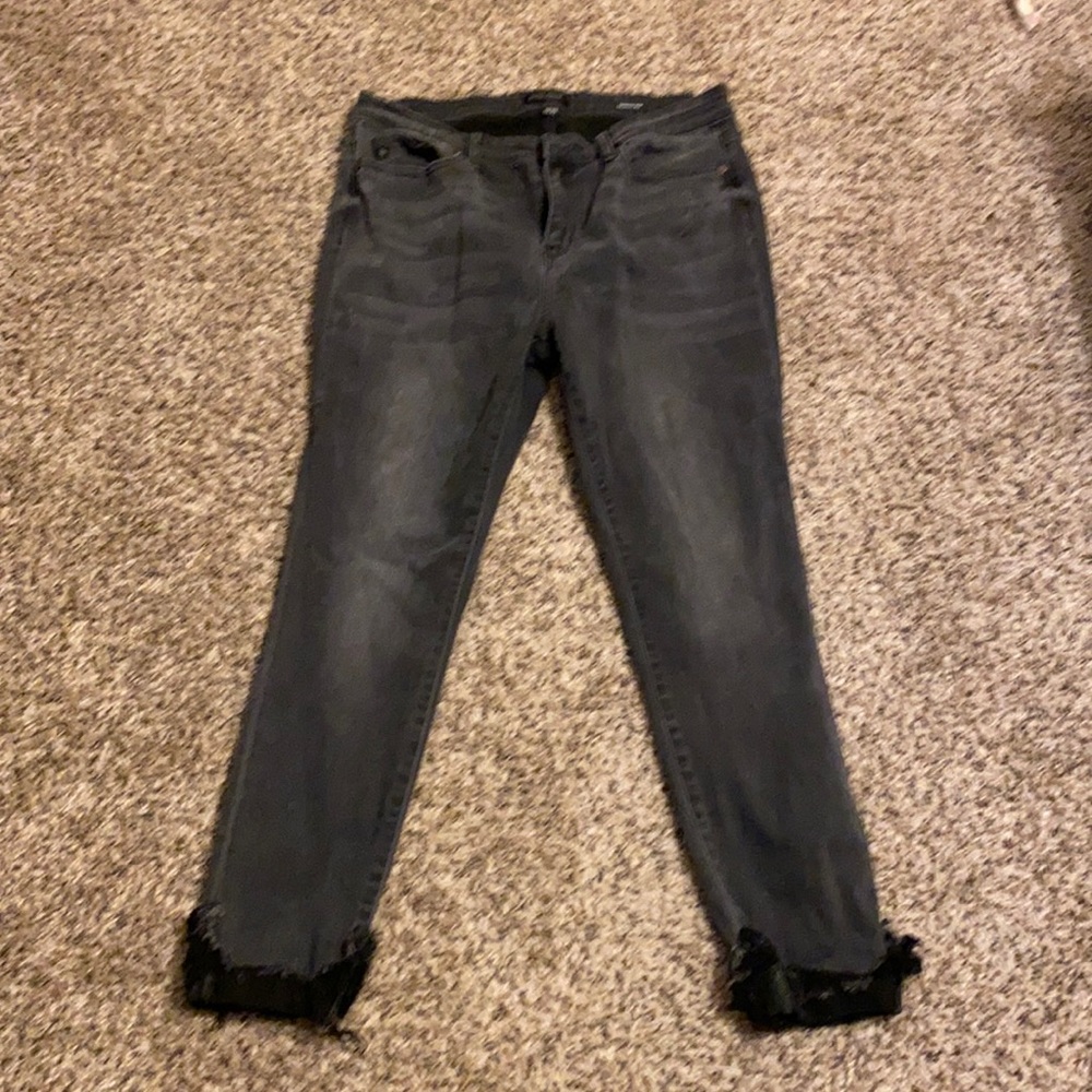 Judy Blue black cuffed skinnies (15/32) NWOT